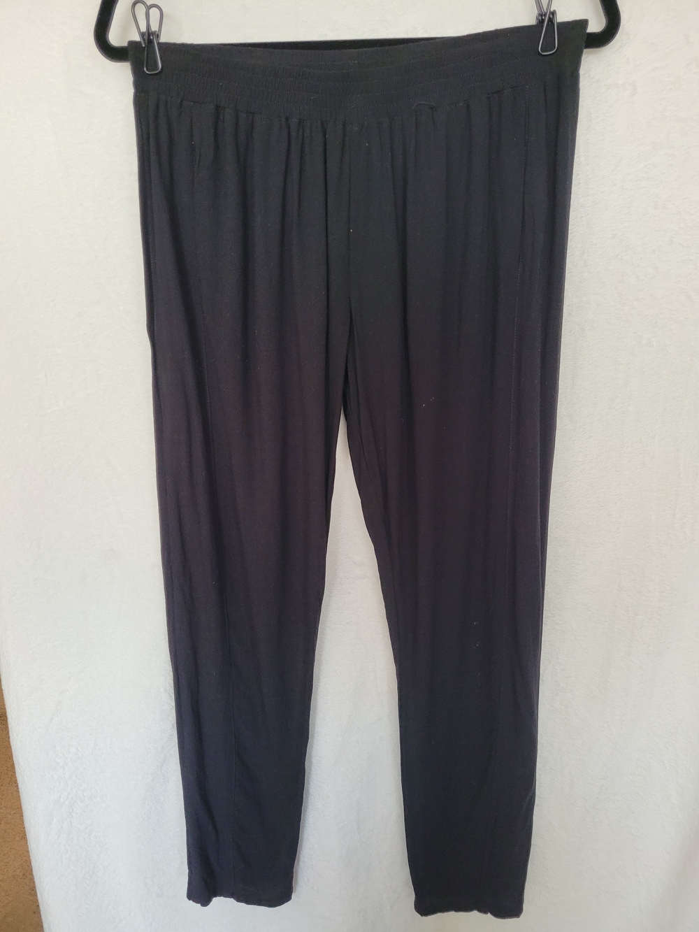 Bella Luxx Black Pull-On Pants Elastic Waist Straight Leg Size L
